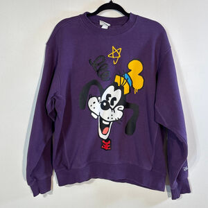 Disney 100 X H&M Purple Goofy Crewneck Sweatshirt Unisex Medium Trevor Andrew